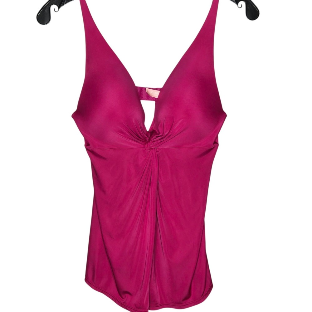 Y2K Victoria's Secret Very Sexy Padded Cami Bra Top 34C Pink Twist Front